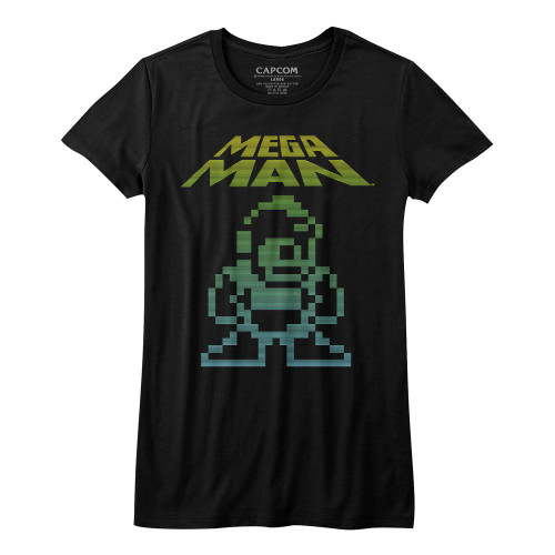 Mega Man Mega Pixel Ladies T-Shirt - Black