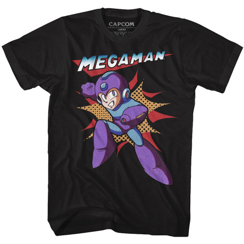 Mega Man Mega Boom T-Shirt - Black