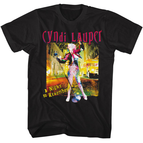 Cyndi Lauper A Night To Remember T-shirt - Black