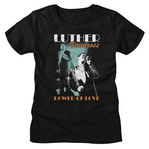 Luther Vandross Signing On Stage Ladies T-shirt - Black