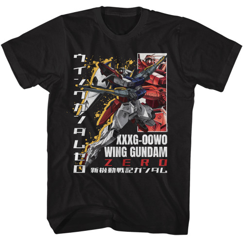 Gundam Mobile Suit Wing Gundam Zero T-Shirt - Black 