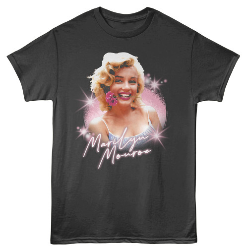 Marilyn Monroe Flower T-Shirt - Smoke Gray