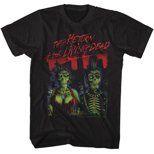 Return Of The Living Dead Punk Rock Zombies T-Shirt - Black 