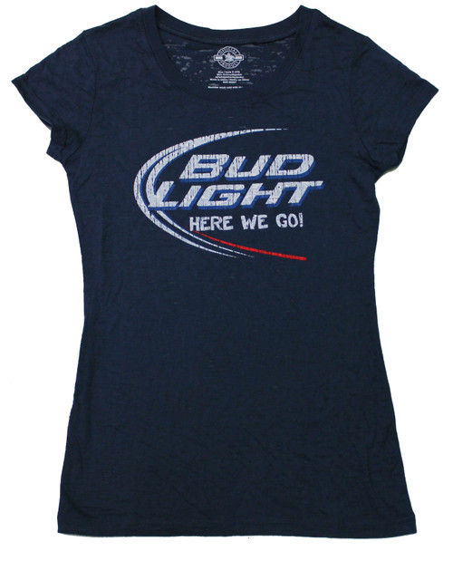 Bud Light Juniors Here We Go Burnout t-shirt