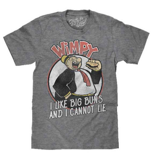 Popeye - Wimpy "I like BIG Buns" T-Shirt