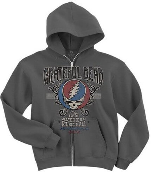 Grateful Dead American Music Hall Front Zip Hoodie