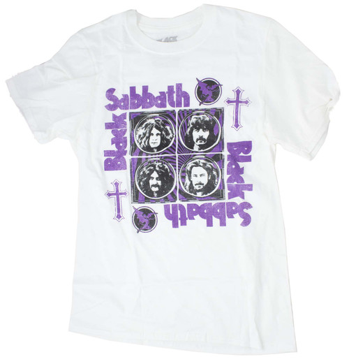 Black Sabbath White Core Cross T-Shirt