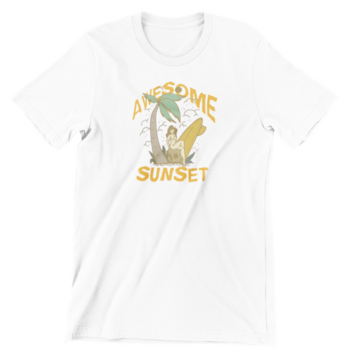 Awesome Sunset | Hawaii Beach Shirt - White
