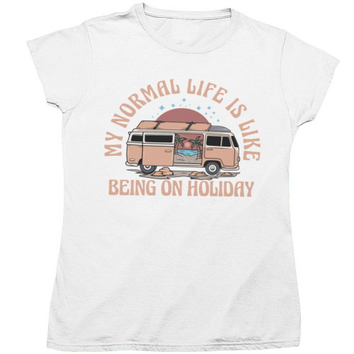 Being on Holiday Women's Cut Shirt - White