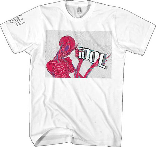 Tool Skeleton Holding Logo T-Shirt