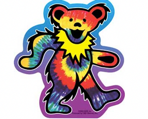 Grateful Dead Tie Dye Bear Sticker