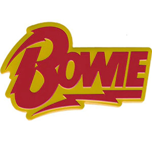 David Bowie Gold Bolt Metal Sticker