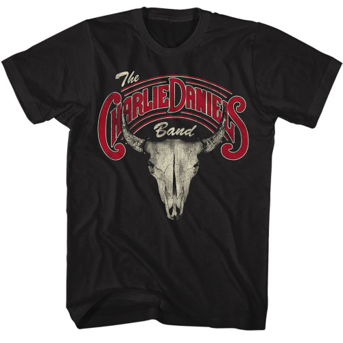 Charlie Daniels Band Skull and Logo T-Shirt - Black