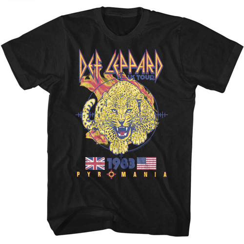 Def Leppard Pyromania 1983 T-Shirt - Black
