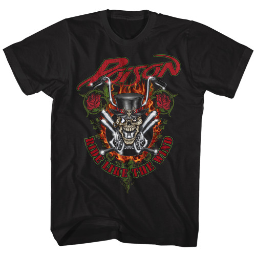Poison Ride Like The Wind T-Shirt - Black