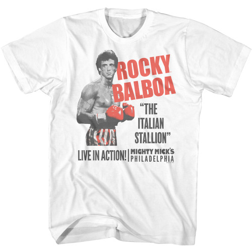 Rocky Live In Action T-Shirt - White