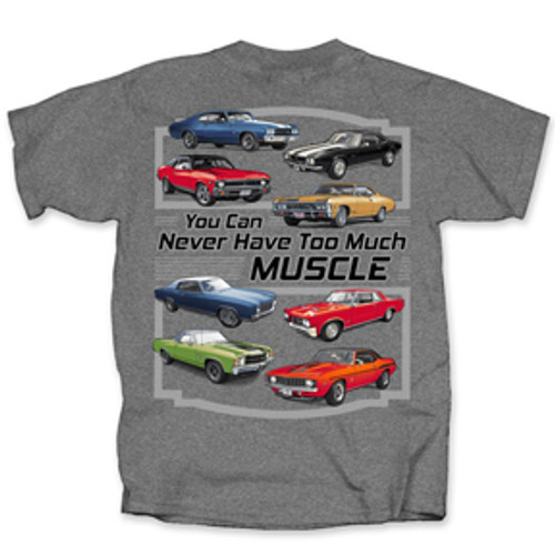 Chevrolet Never Too Much Muscle T-Shirt - Gray