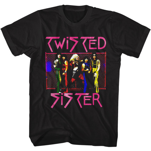 Twisted Sister Fence Photo T-Shirt - Black
