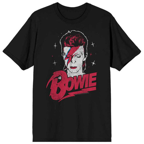 David Bowie Retro T-shirt App Only - Black