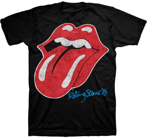 Rolling Stones 89 Distressed T-Shirt - Black