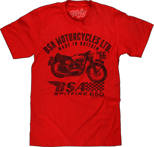 BSA Motorcycles Spitfire 650 T-Shirt - Red