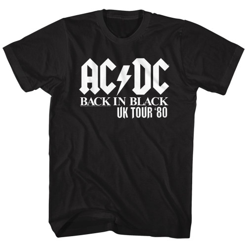 AC/DC Back in Black UK Tour T-Shirt - Black