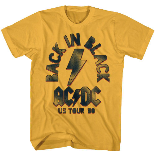 AC/DC Back in Black Ginger T-Shirt - Ginger