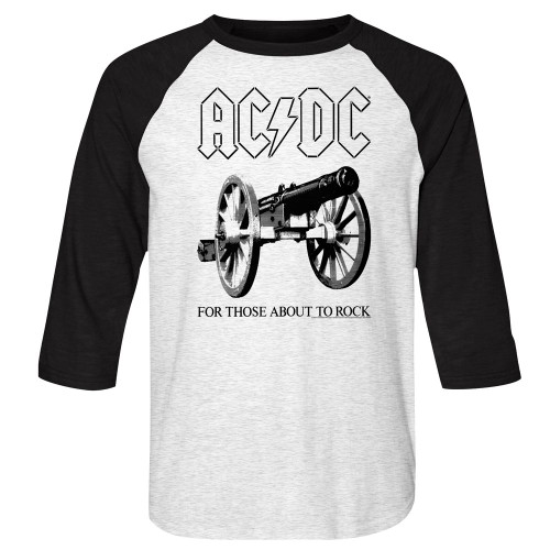 AC/DC For Those About To Rock Raglan T-Shirt - White