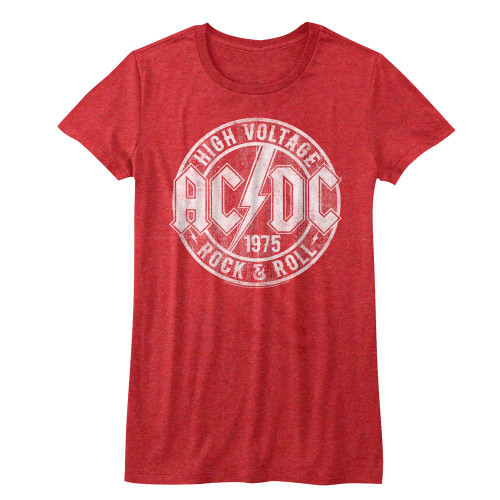 AC/DC Rock and Roll Women's T-shirt - Red