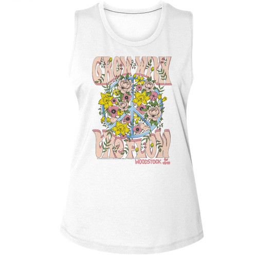 Woodstock Grow with The Flow Women's Tank Top - White