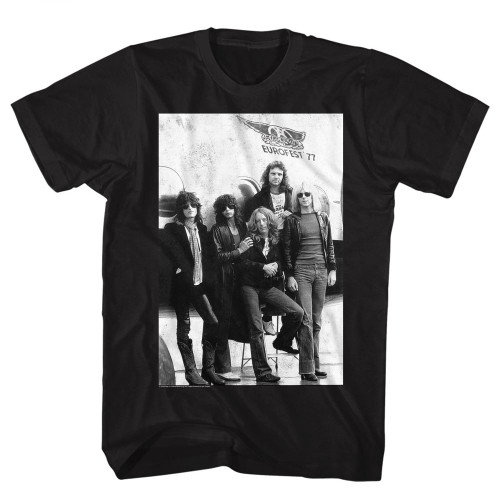 Aerosmith Aeroplane Band Photo T-Shirt - Black