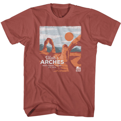 National Parks Foundation Distressed Utah's Arches T-Shirt - Terracotta