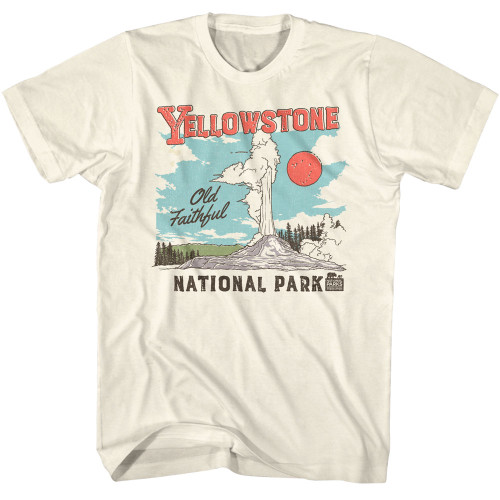 National Parks Foundation Yellowstone's Old Faithful T-Shirt - Tan
