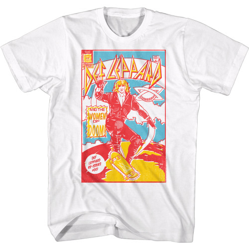 Def Leppard Comic Cover T-Shirt - White