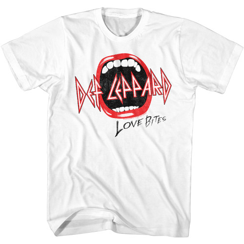Def Leppard Love Bites with Mouth T-Shirt - White