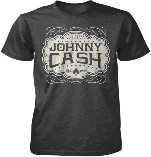 Johnny Cash Emblem T-Shirt - Gray