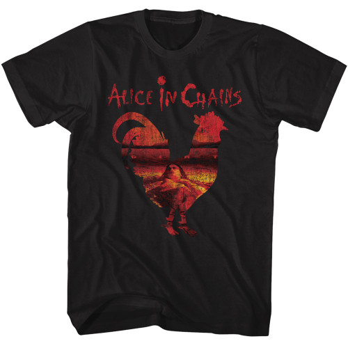 Alice in Chains Dirt Album w/ Rooster T-Shirt - Black