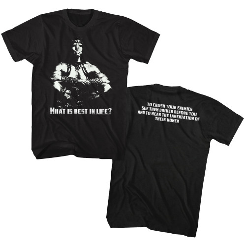 Conan The Barbarian What is Best in Life T-Shirt - Black