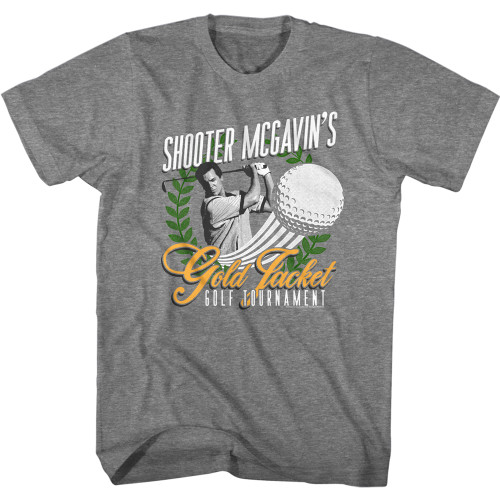 Happy Gilmore Gold Jacket Golf Tournament T-Shirt - Gray