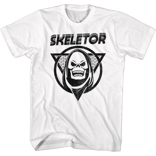 Masters of the Universe Skeletor in Black T-Shirt - White