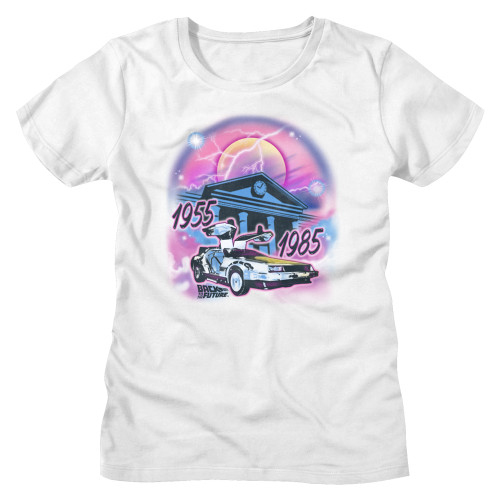 Back To The Future Airbrush Photo Women's T-Shirt - White