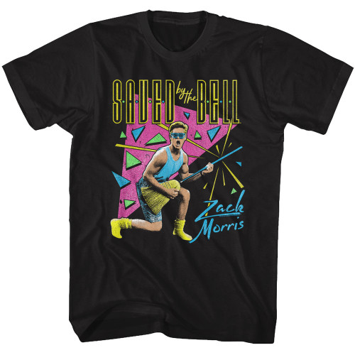Saved By The Bell feat. Zack Morris T-Shirt - Black