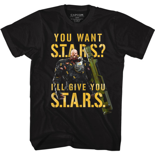 Resident Evil You Want S.T.A.R.S. T-Shirt - Black