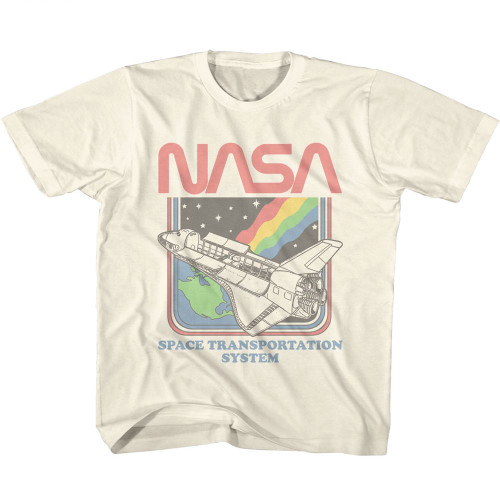 NASA Rainbow Space Transportation System Youth T-Shirt - Tan