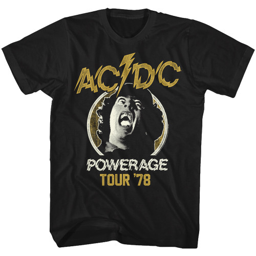 AC/DC Powerage Tour 1978 T-Shirt - Black