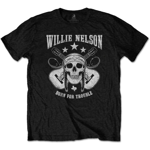 Willie Nelson Skull T-Shirt - Black