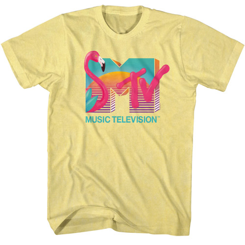 MTV Pink Flamingo T-Shirt - Yellow