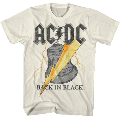 AC/DC Lightening Bolt T-Shirt - Tan