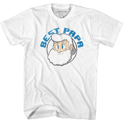 Mega Man Best Papa T-Shirt - White