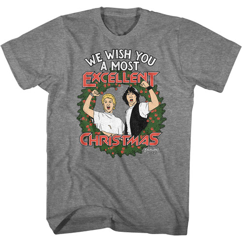 Bill and Ted's Excellent Christmas T-Shirt - Gray